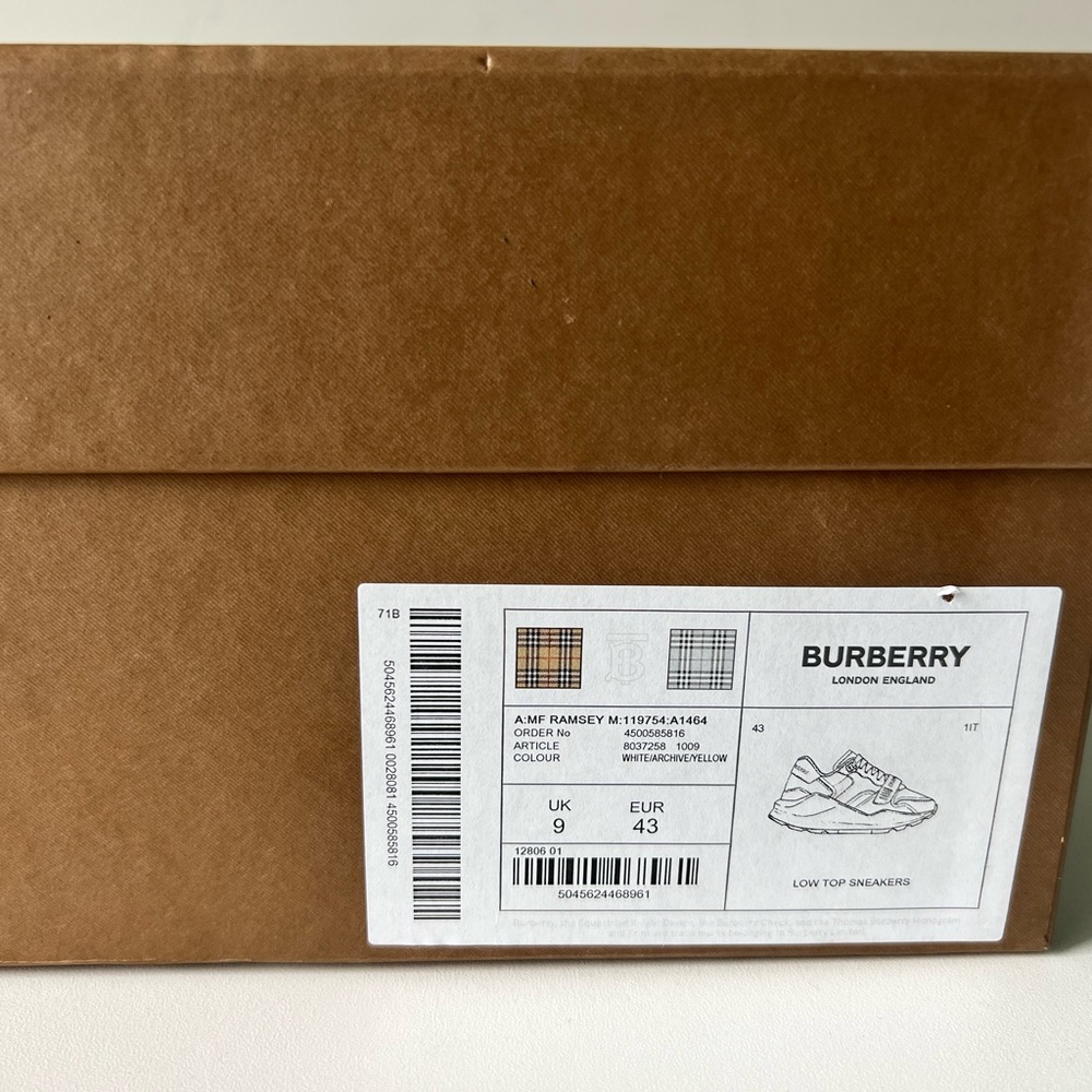 Burberry Suede, Vintage Check and Leather Man’s Sneakers - Picture 16 of 16